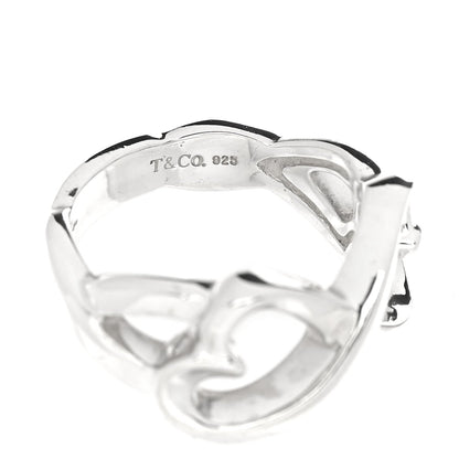 Tiffany Sterling Silver Paloma Picasso Double Loving Heart Ring