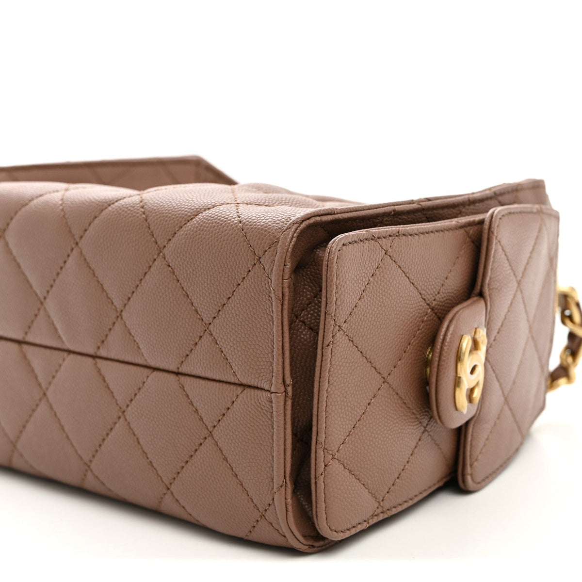 Chanel Caviar Quilted Mini Chanel 25 Handbag Brown