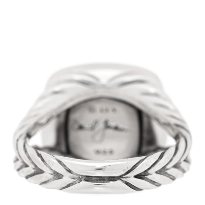 David Yurman Sterling Silver Diamond Black Orchid 11mm Albion Ring 51 5.75