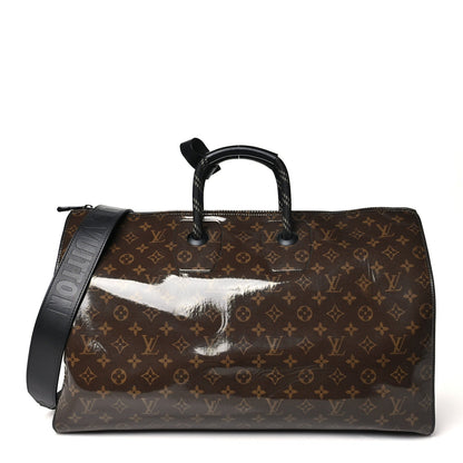 Louis Vuitton Monogram Glaze Keepall Bandouliere 50 Brown