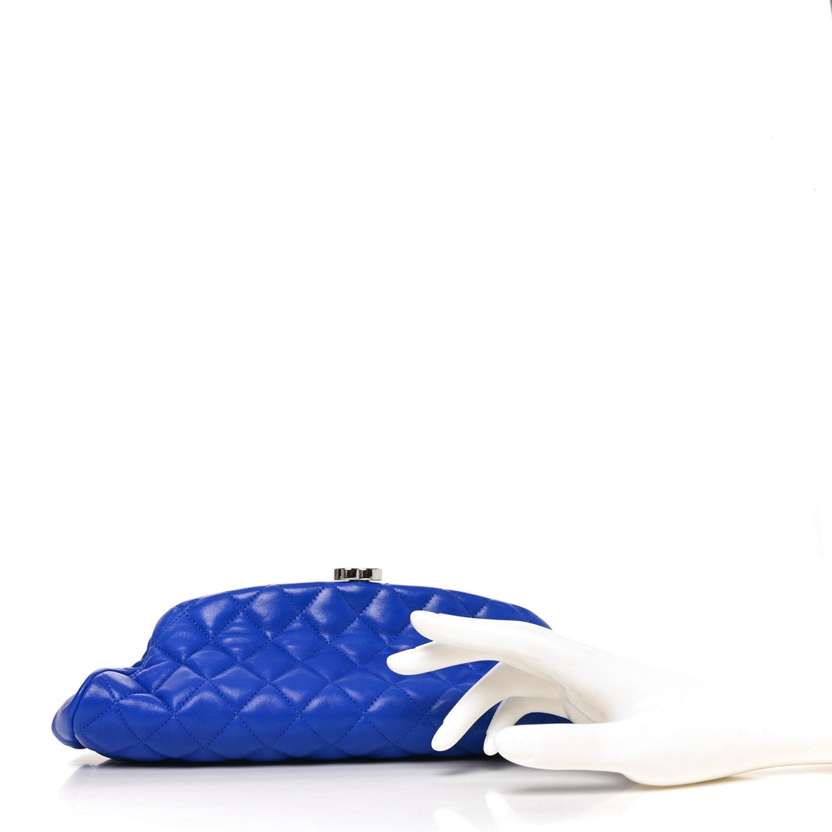 Chanel Lambskin Quilted Timeless Clutch Blue