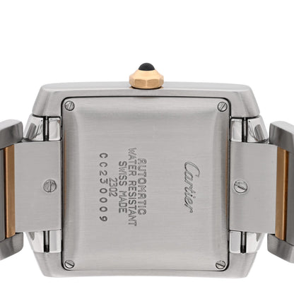 Cartier Stainless Steel 18K Yellow Gold 28mm Tank Francaise Watch