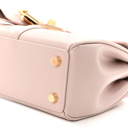 Celine Satinated Calfskin Mini 16 Top Handle Bag Bleached Pink