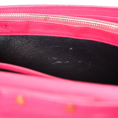 Saint Laurent Patent Calfskin Monogram Kate Wallet On Chain Fresh Fuxia