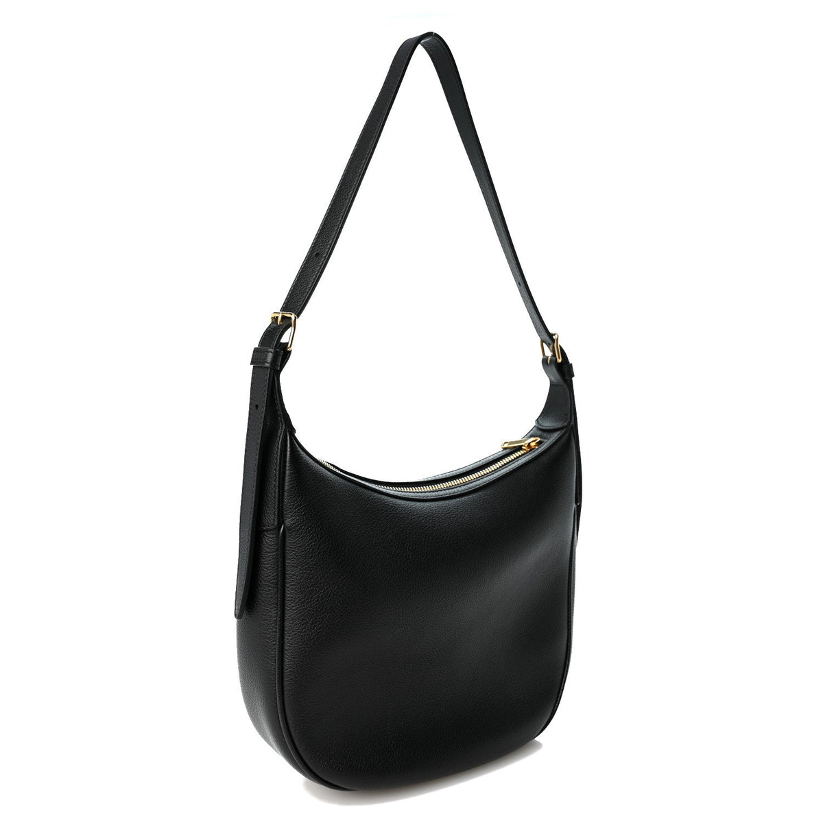Celine Supple Calfskin Cuir Triomphe Small Heloise Shoulder Bag Black