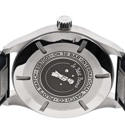 IWC Stainless Steel Rubber 40mm Pilot Mark XX Edition Le Petit Prince Automatic Watch Blue IW328221