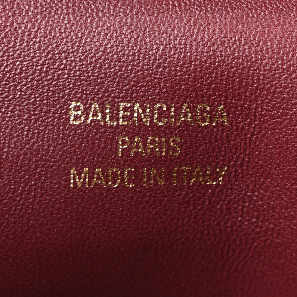 Balenciaga Shiny Calfskin Crocodile Embossed Mini Rodeo Top Handle Bag Dark Burgundy