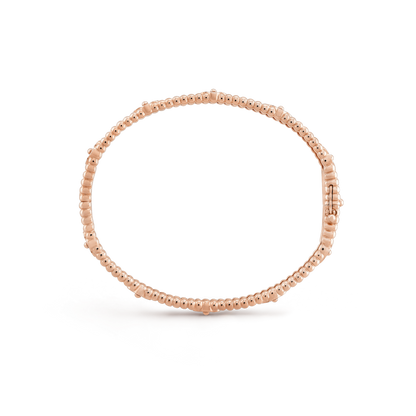 18K Gold Diamonds VCA Perlée Sweet Clovers Bracelet
