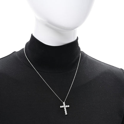 Tiffany Platinum Diamond 1.71ct Large Cross Pendant Necklace