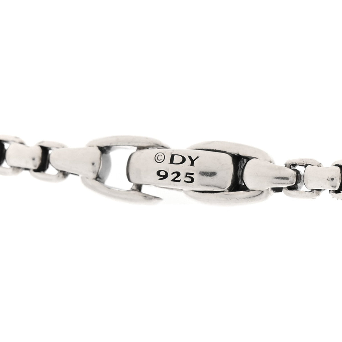 David Yurman Sterling Silver Black Diamond Streamline Cross Necklace 66cm