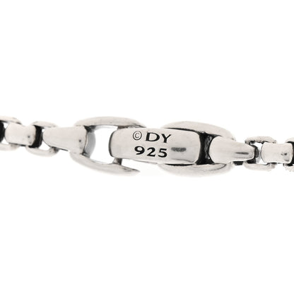 David Yurman Sterling Silver Black Diamond Streamline Cross Necklace 66cm
