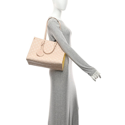 Louis Vuitton Empreinte Monogram Spring In The City Onthego MM Beige Pink Yellow