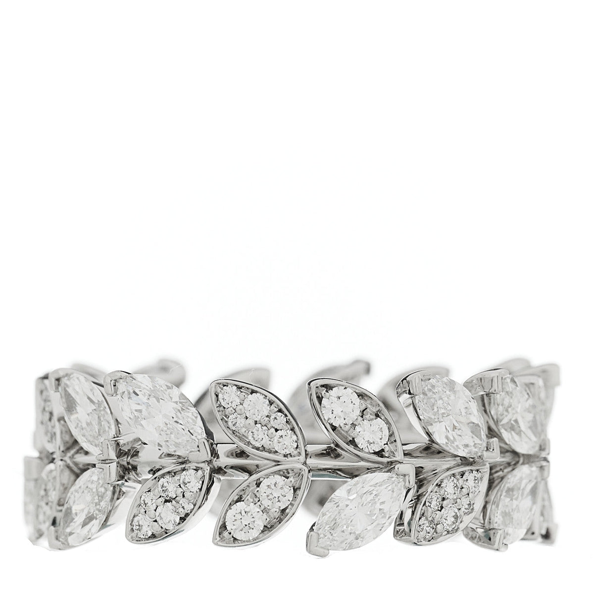 Tiffany Platinum Diamond Victoria Vine Ring 53 6.5