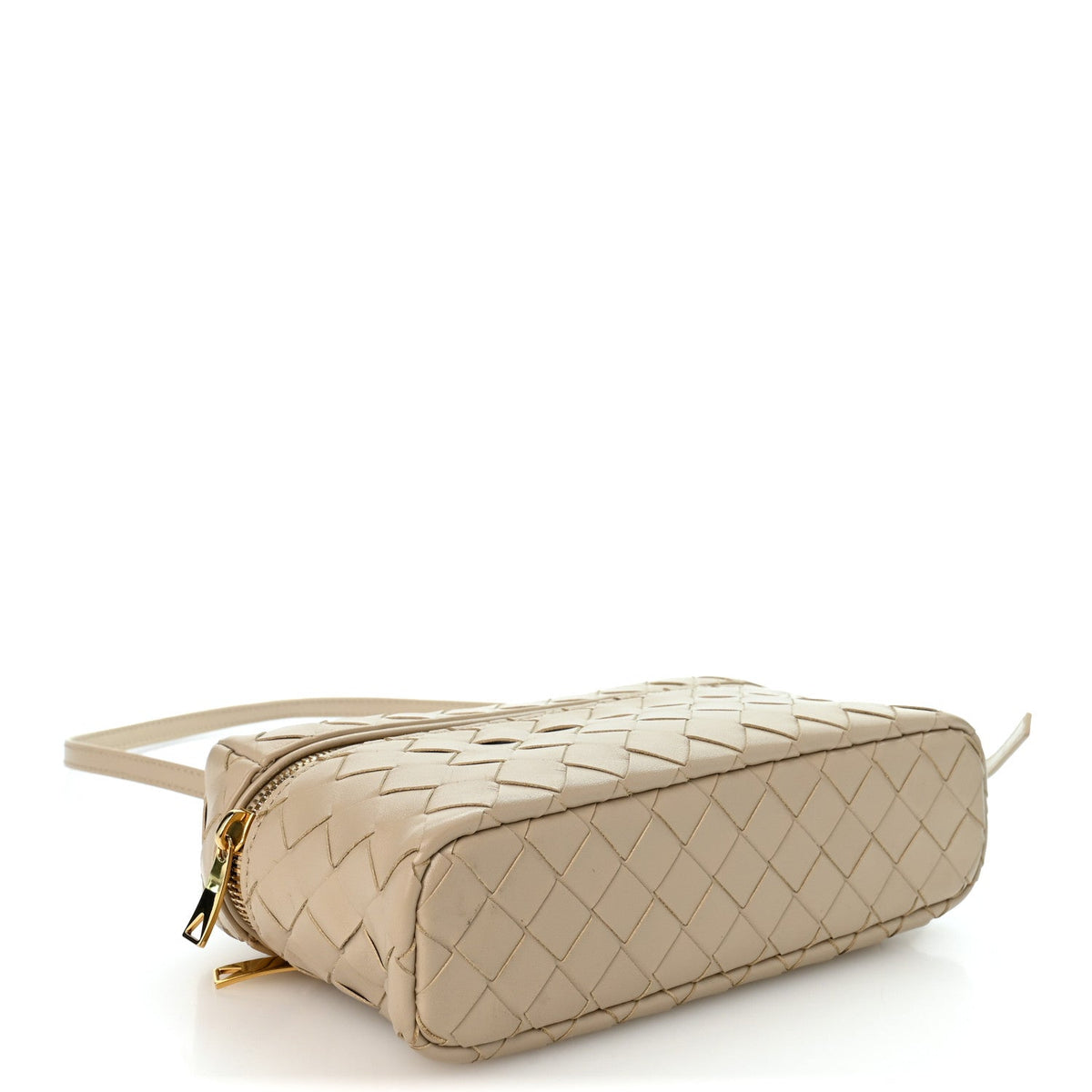 Bottega Veneta Calfskin Intrecciato Bang Bang Vanity Case Ecru