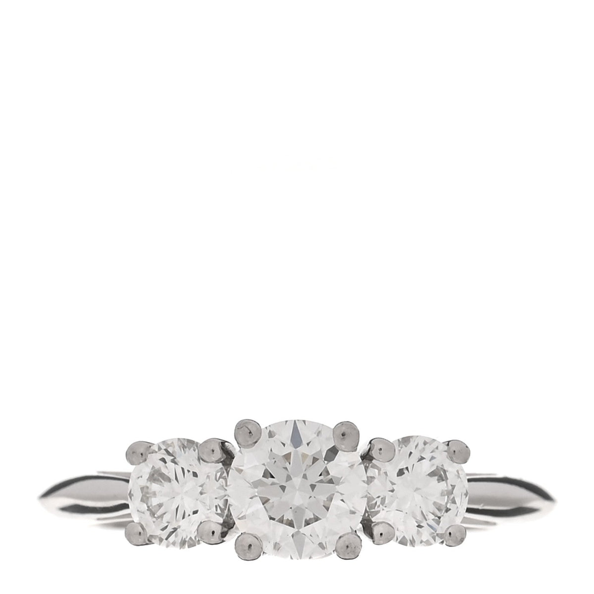 Tiffany Platinum Diamond 1.25ctw Three Stone Engagement Ring 52 6