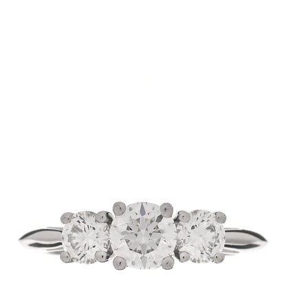 Tiffany Platinum Diamond 1.25ctw Three Stone Engagement Ring 52 6