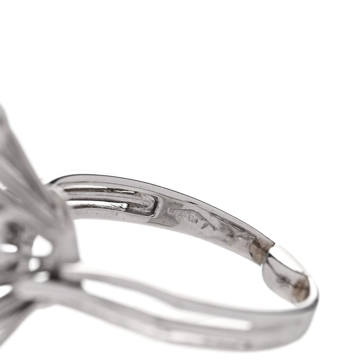 Parker & West by FASHIONPHILE18K White Gold Diamond 1.80ctw Flower Spiral Cocktail Ring 52 6