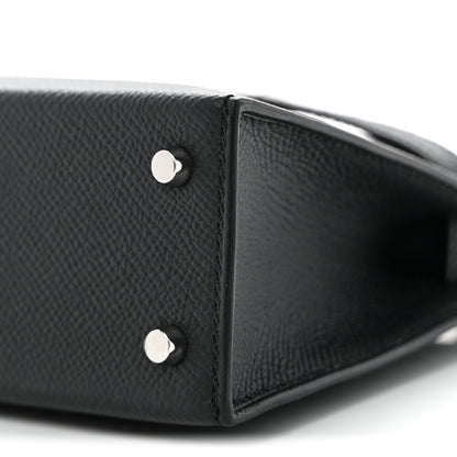 Hermes Epsom Mini Kelly Sellier 20 Black
