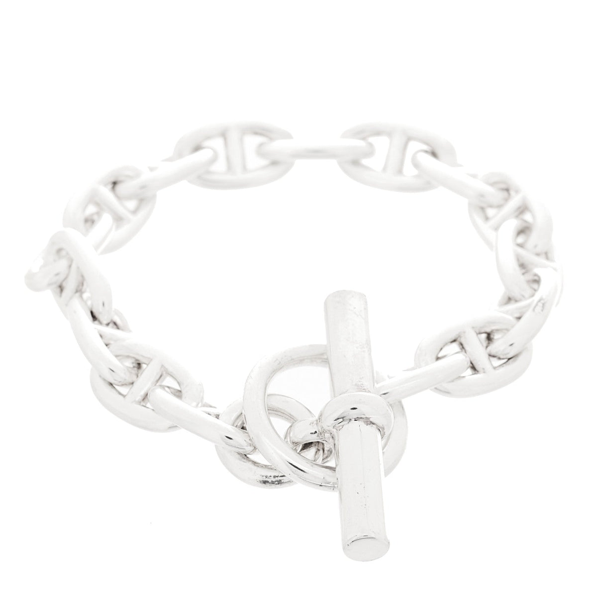 Hermes Sterling Silver MM Chaine d'Ancre Bracelet