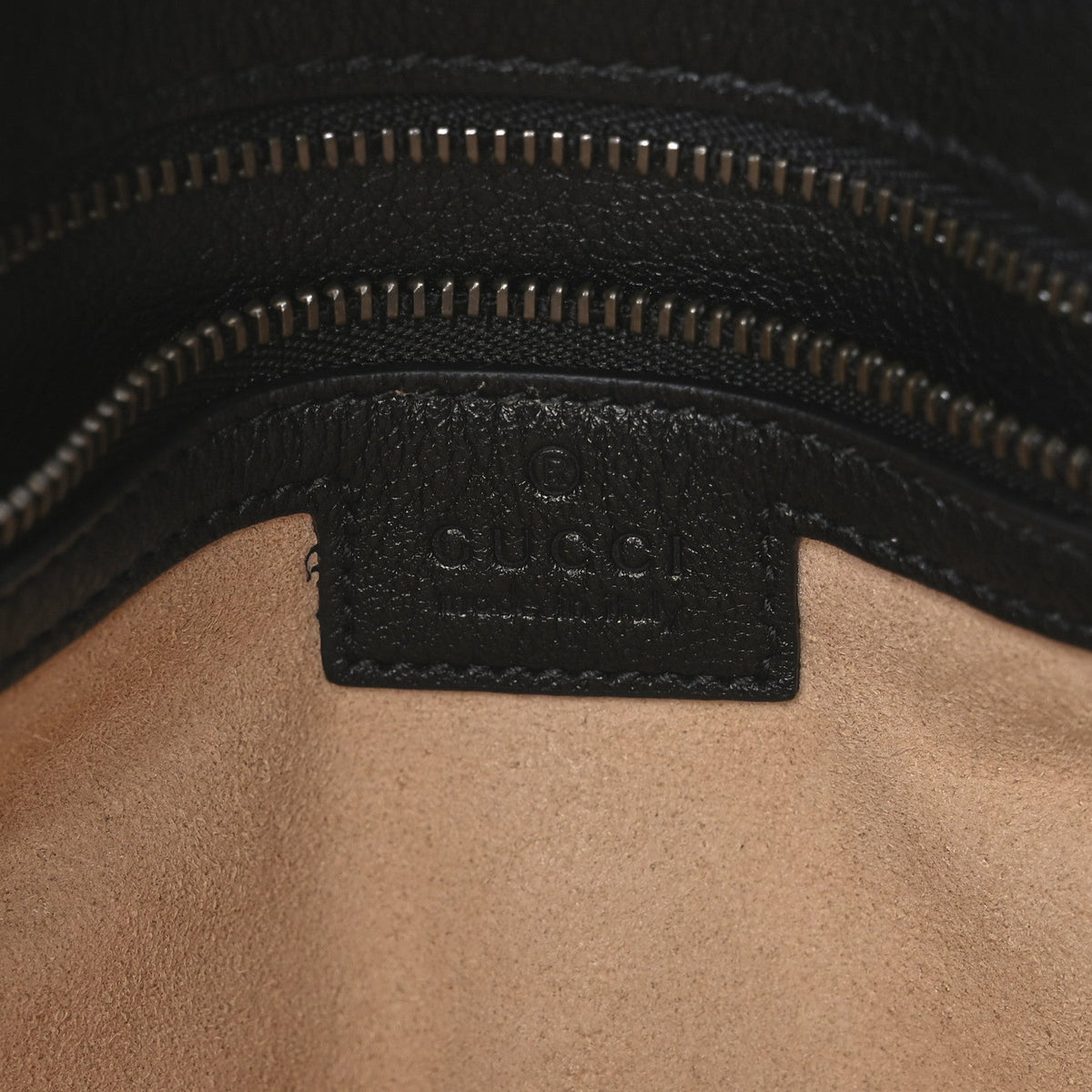 Gucci Textured Calfskin Medium Diana Shoulder Bag Black