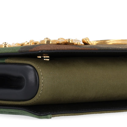 Dolce & Gabbana Cotton Camouflage Patchwork DG Girls Shoulder Bag Multicolor