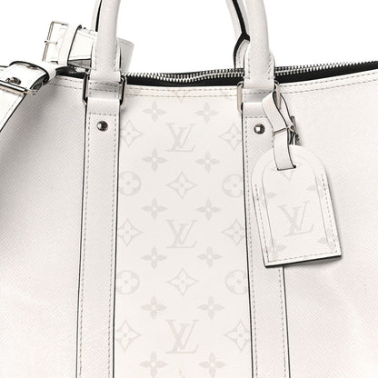 Louis Vuitton Monogram Taiga Keepall Bandouliere 45 Duffel White