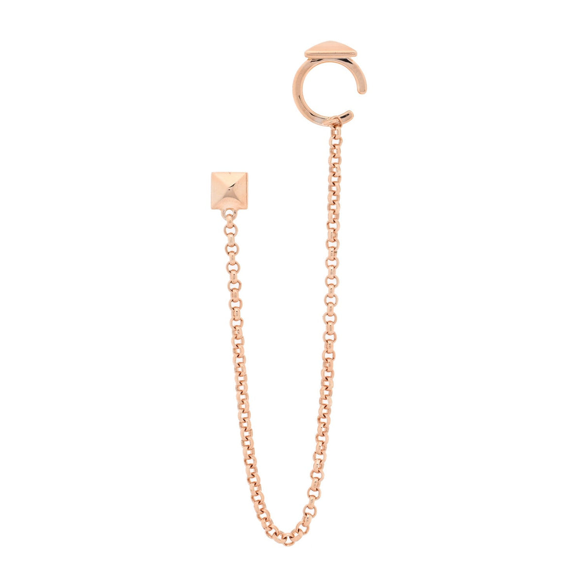 Hermes 18K Rose Gold Clou d'H Cuff Single Earring