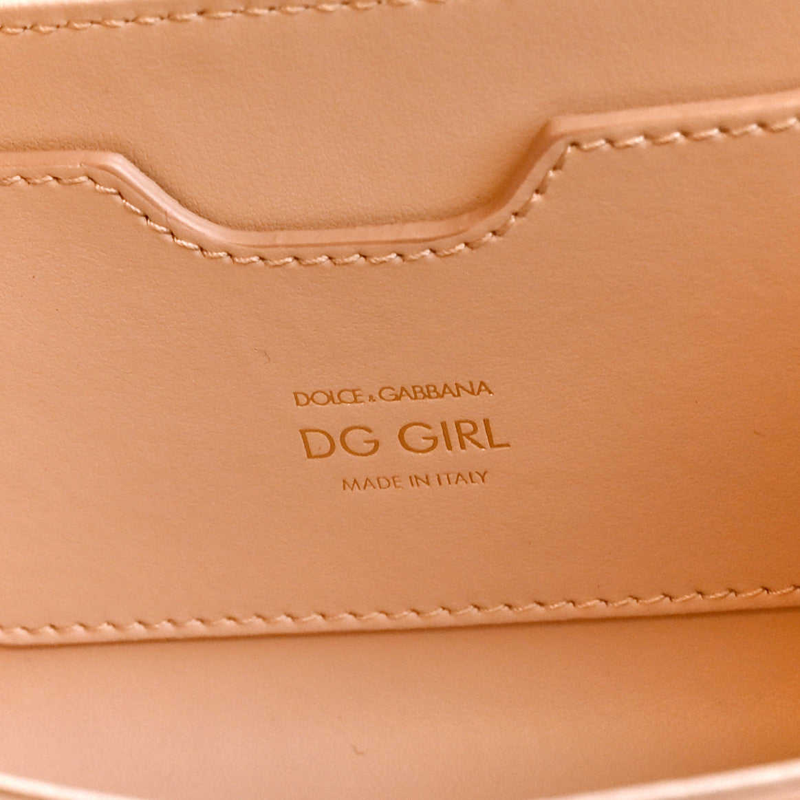 Dolce & Gabbana Nappa DG Girls Phone Shoulder Bag Cipria
