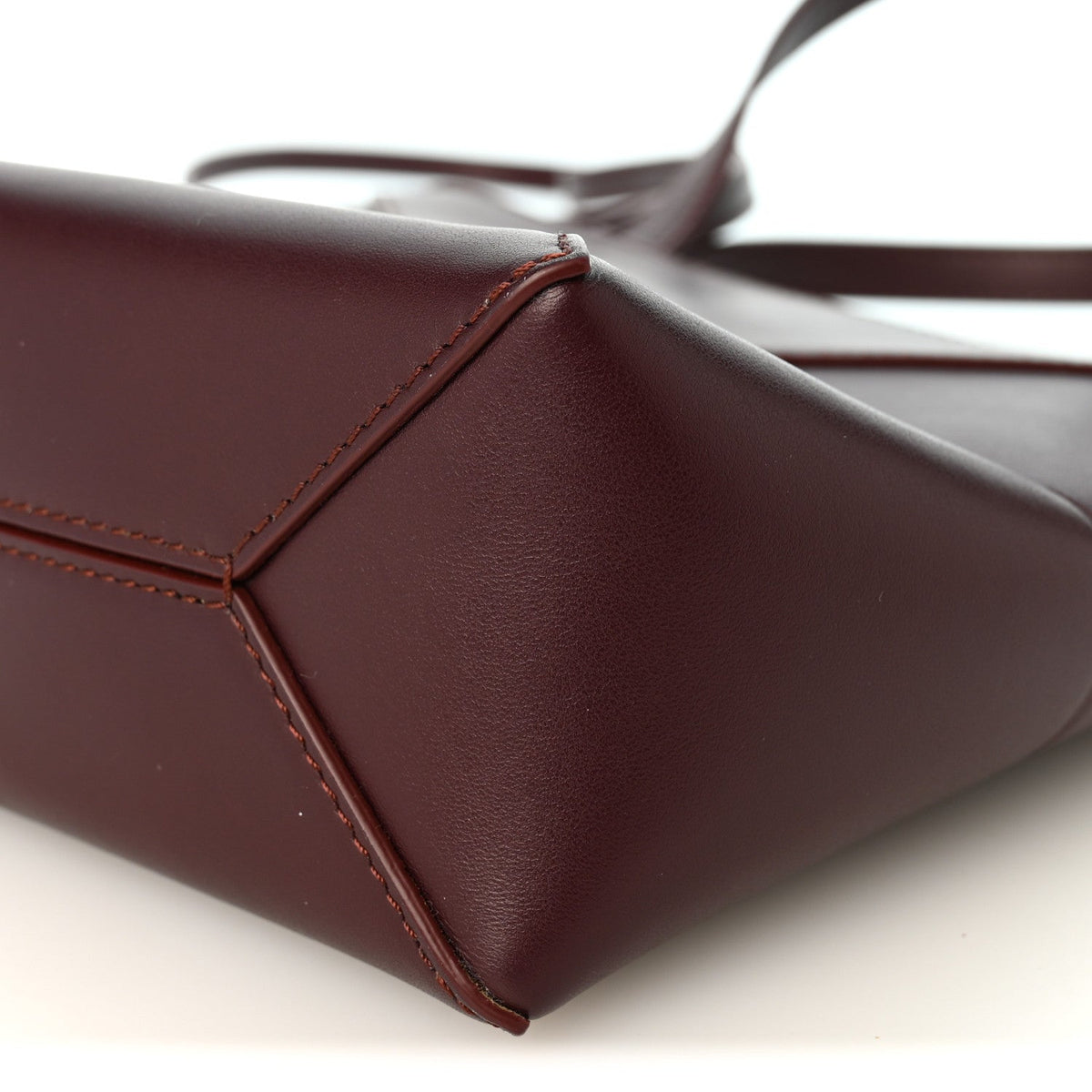 Loewe Shiny Calfskin Mini Puzzle Fold Tote Burgundy