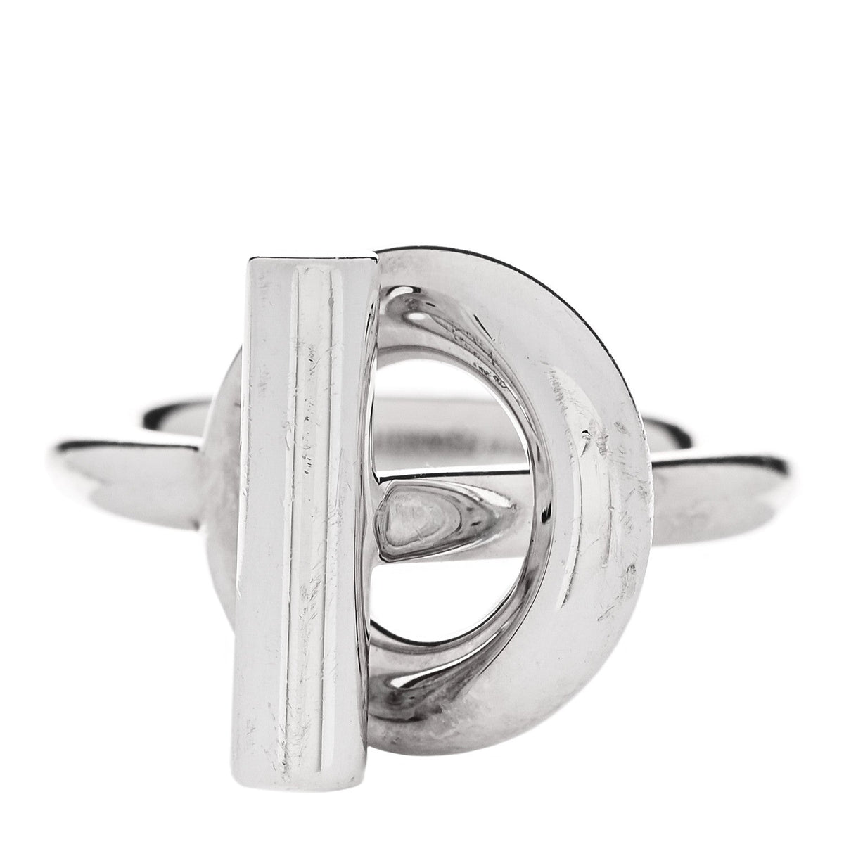 Hermes Sterling Silver GM Echappee Ring 53 6.5