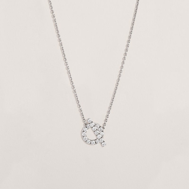 18K Gold Diamond Hermes Finesse Pendant