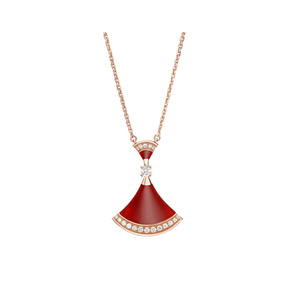 18K Rose Gold Diamond Carnelian Divas' Dream Necklace