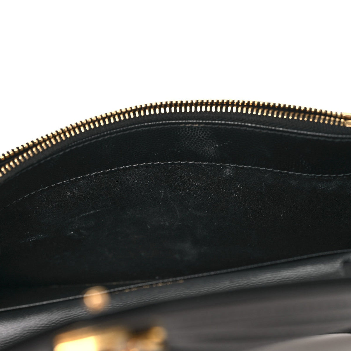 Saint Laurent Grain De Poudre Matelasse Chevron Monogram Envelope Chain Wallet Black