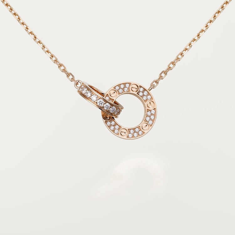 18K Gold Diamond Cartier Love Necklace