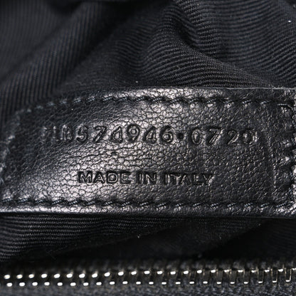Saint Laurent Calfskin Y Quilted Monogram Medium Loulou Chain Satchel Black