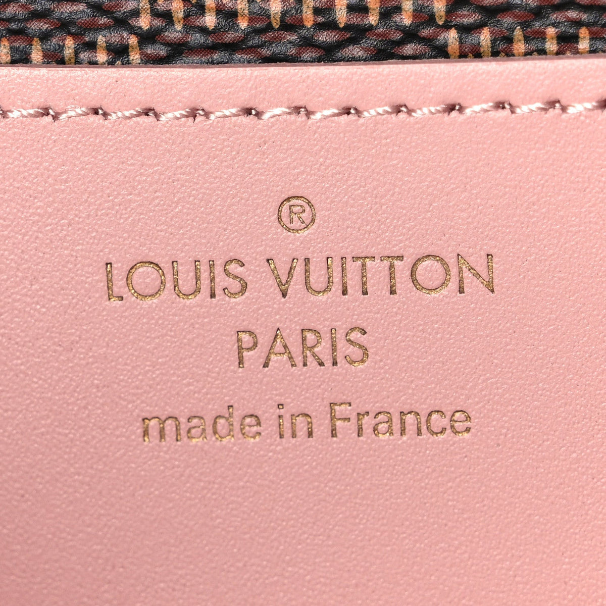 Louis Vuitton Damier Ebene Croisette Chain Wallet Rose Ballerine