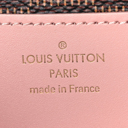Louis Vuitton Damier Ebene Croisette Chain Wallet Rose Ballerine