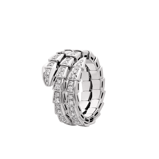 18K Gold Diamonds BVLGARI Serpenti Viper Ring