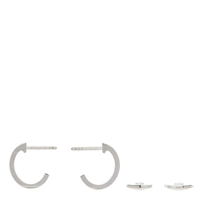 Cartier 18K White Gold Small LOVE Hoop Earrings