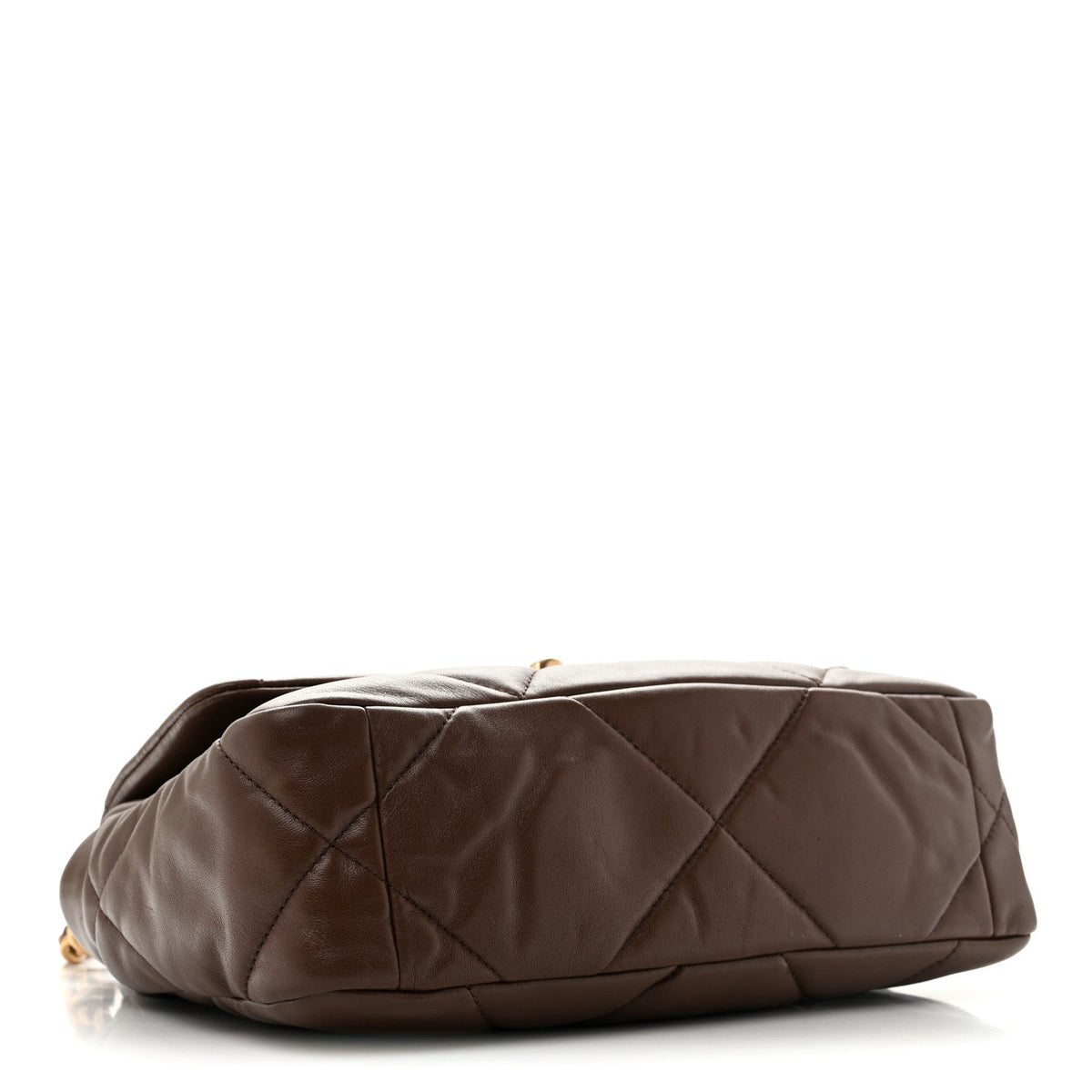 Chanel Lambskin Quilted Medium 19 Flap Dark Brown