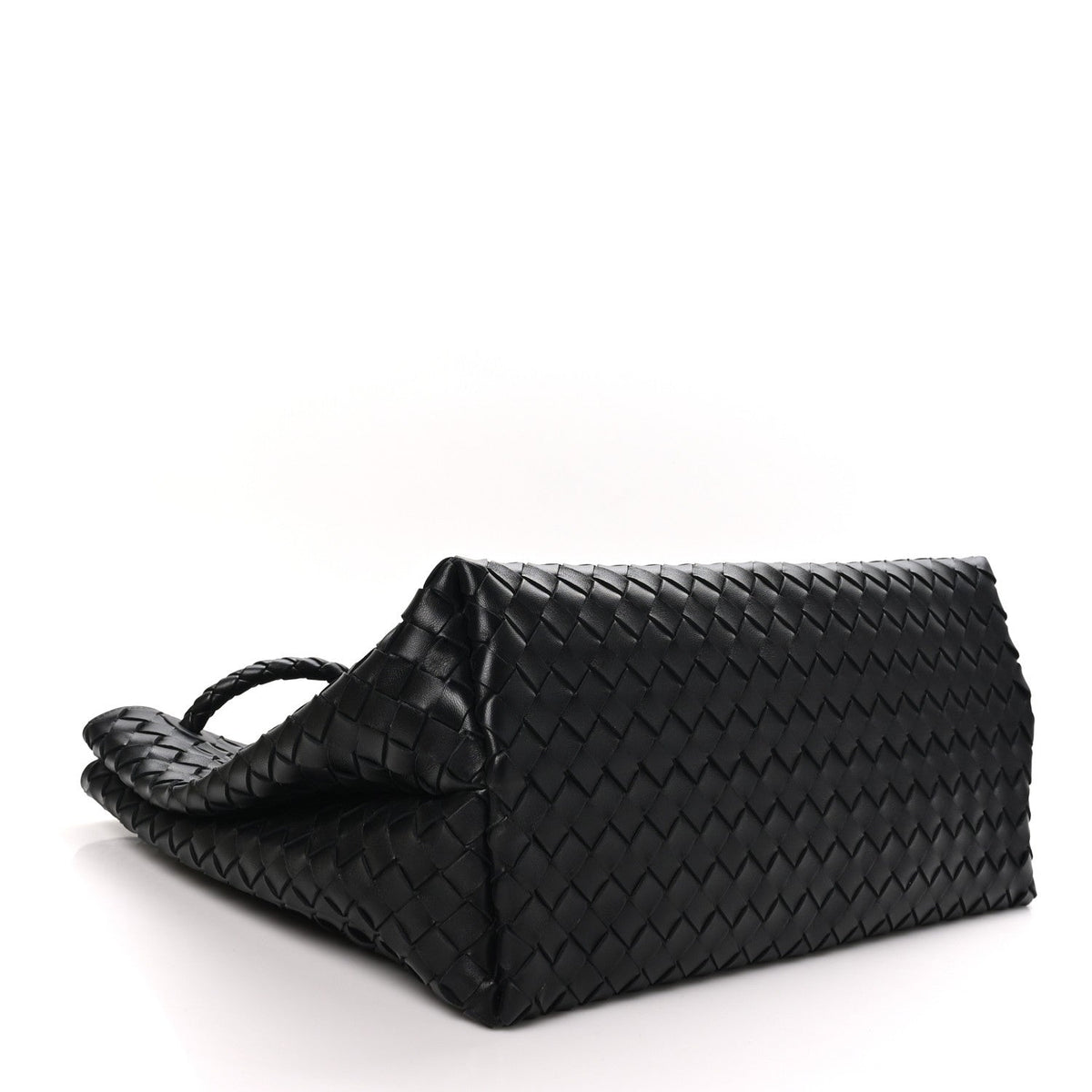 Bottega Veneta Nappa Intrecciato Large Andiamo Shoulder Bag Black