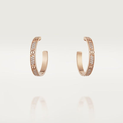 18K Gold Diamonds Cartier Love Earrings