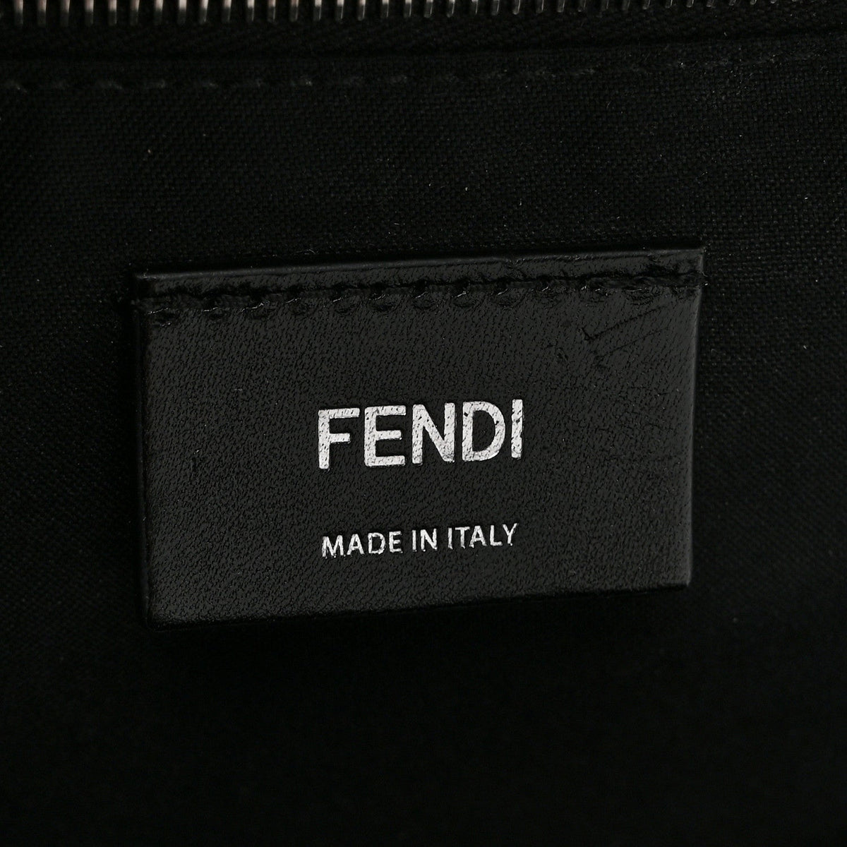 Fendi Glazed Fabric Vitello King FF 1974 Medium Chiodo Backpack Black Sunflower