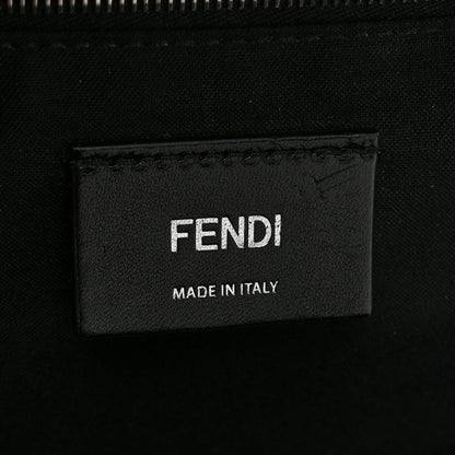 Fendi Glazed Fabric Vitello King FF 1974 Medium Chiodo Backpack Black Sunflower