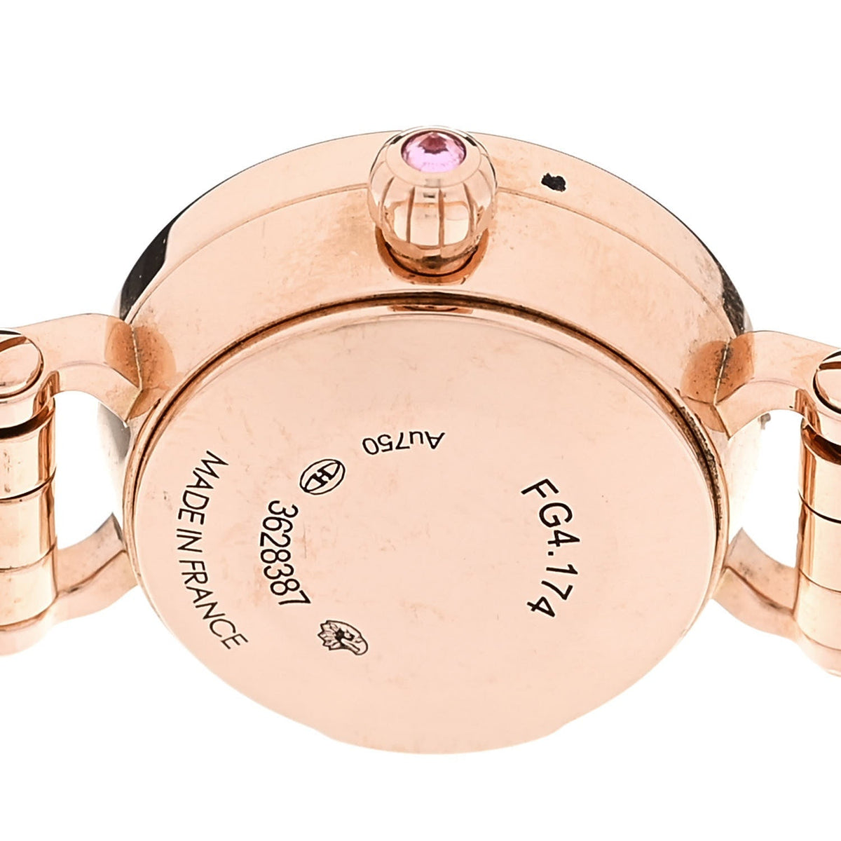 Hermes 18K Rose Gold Diamond Pink Sapphire 16mm Faubourg Quartz Watch