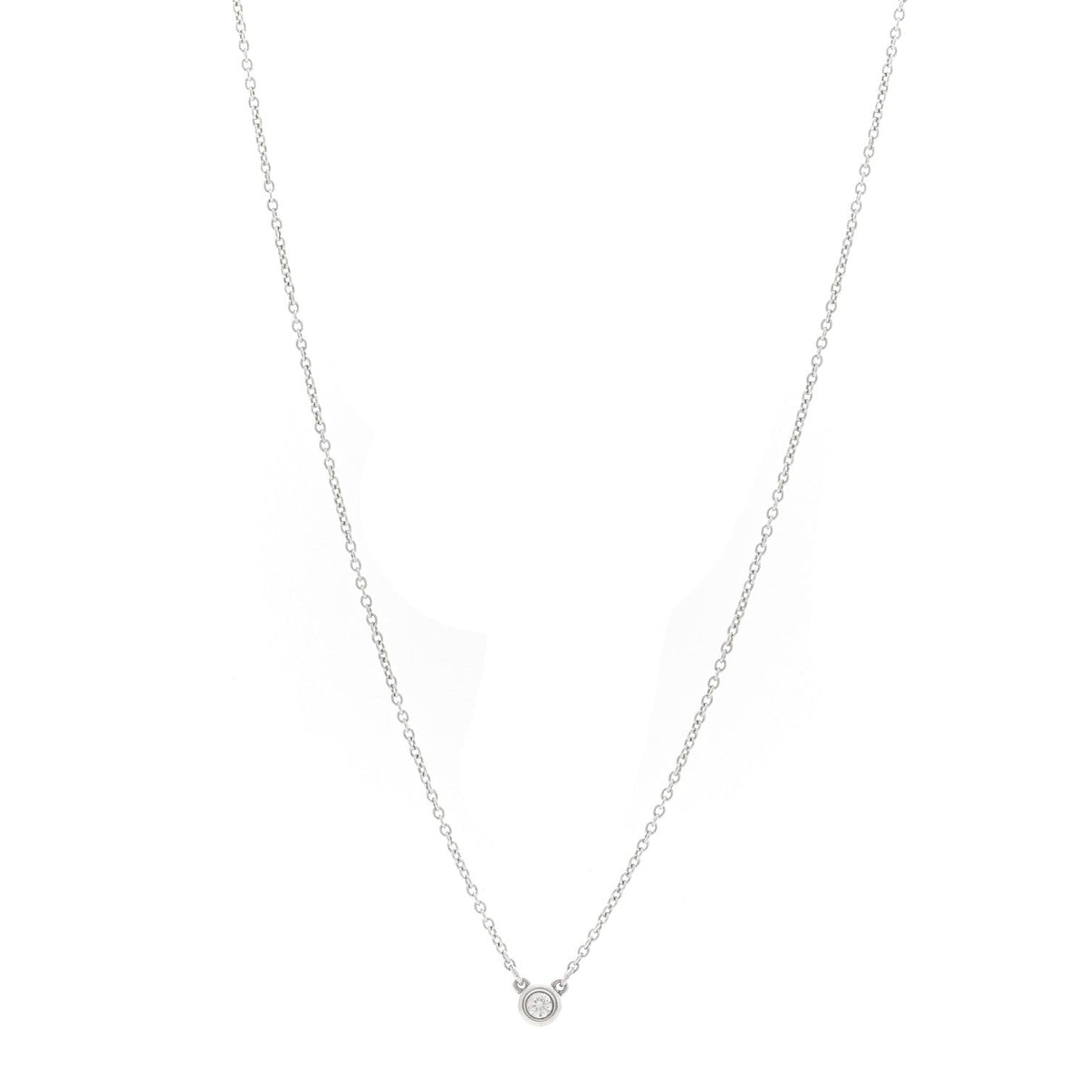 Tiffany Sterling Silver Elsa Peretti Diamonds by the Yard Pendant Necklace