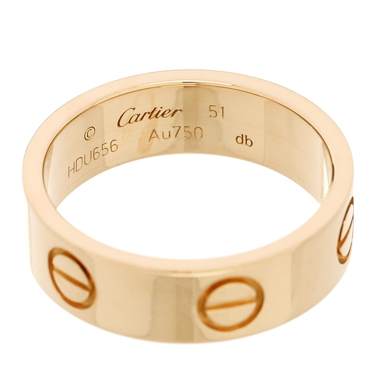 Cartier 18K Yellow Gold 5.5mm LOVE Ring 51 5.75
