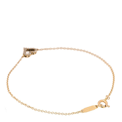Tiffany 18K Yellow Gold Diamond Heart Bracelet