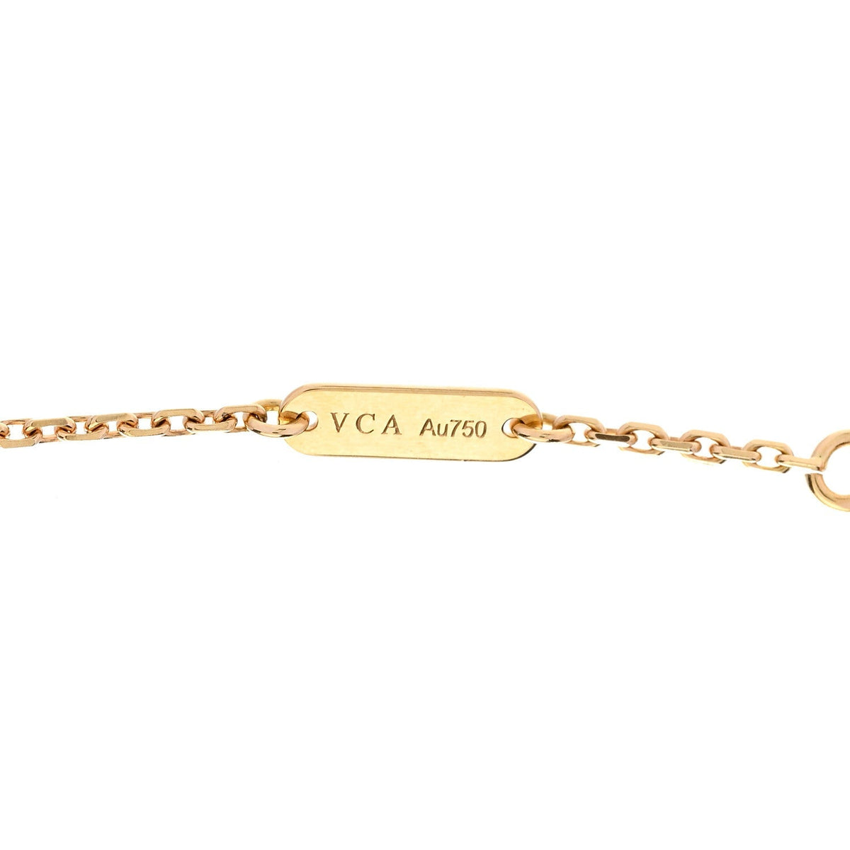 Van Cleef & Arpels 18K Yellow Gold Onyx Vintage Alhambra Pendant Necklace