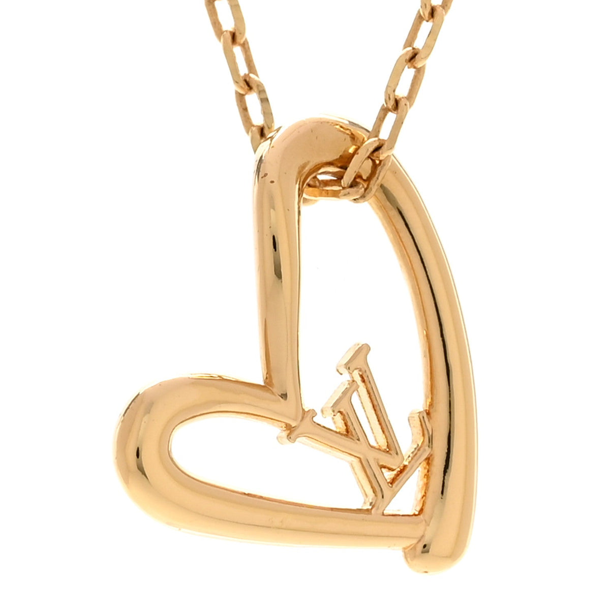 Louis Vuitton Metal Fall In Love Necklace Gold